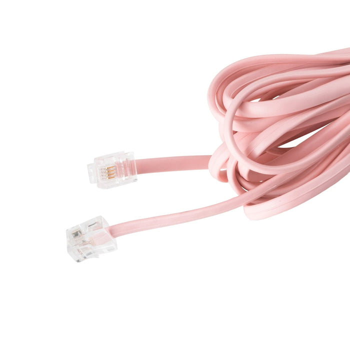 15 ft Phone Line Extension Cord - Pink - USA Trading Depot, LLC