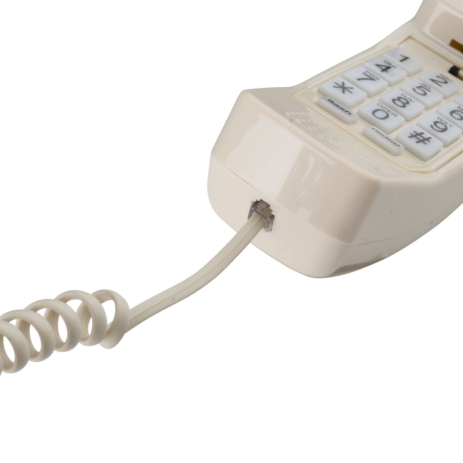 15 ft Telephone Handset Cord for Landline Phone - Bone Ivory - USA