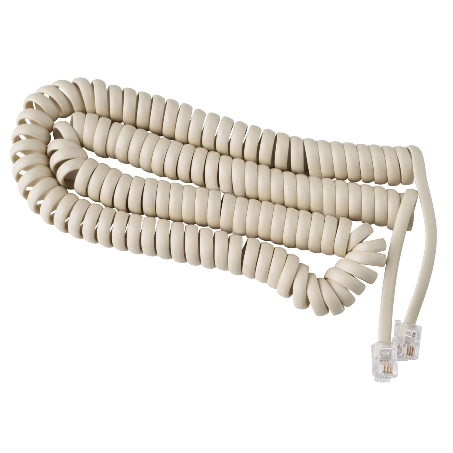 15 ft Telephone Handset Cord for Landline Phone - Bone Ivory - USA