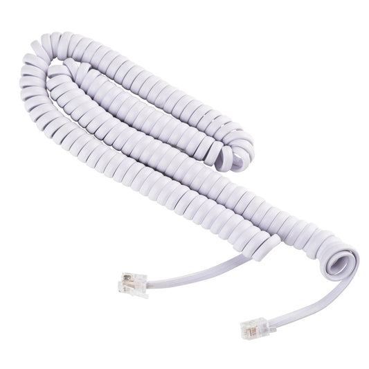 15 ft Telephone Handset Cord for Landline Phone - Choctaw White - USA Trading Depot, LLC