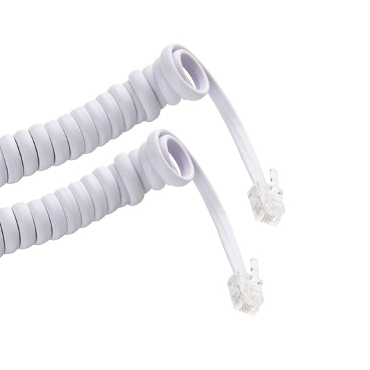 15 ft Telephone Handset Cord for Landline Phone - Choctaw White - USA Trading Depot, LLC
