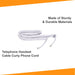 15 ft Telephone Handset Cord for Landline Phone - Choctaw White - USA Trading Depot, LLC