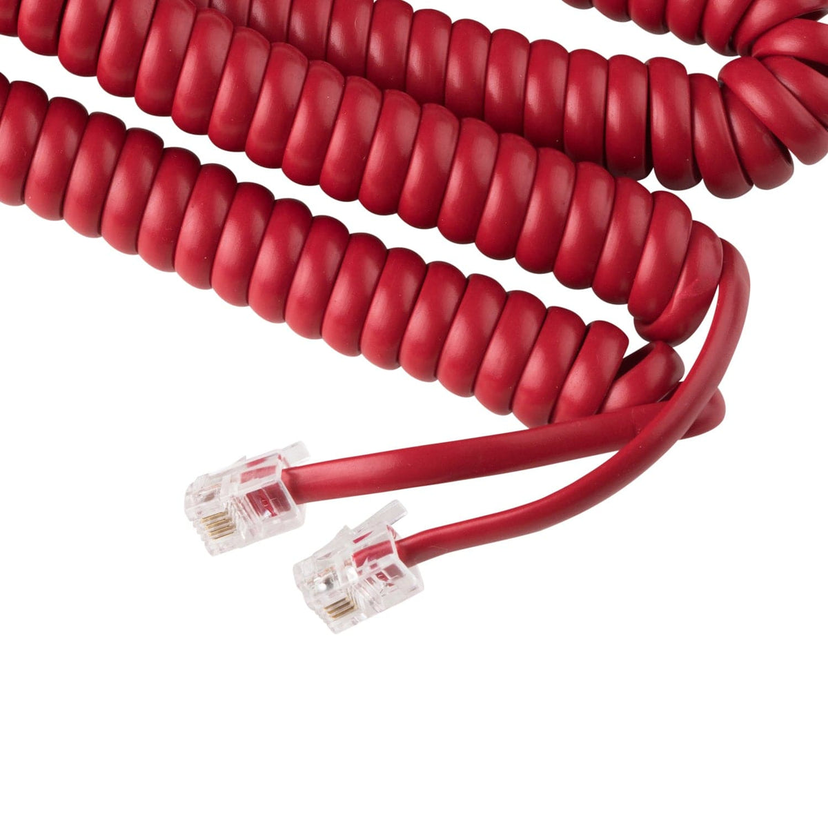 15 ft Telephone Handset Cord for Landline Phone - Crimson Red - USA Trading Depot, LLC