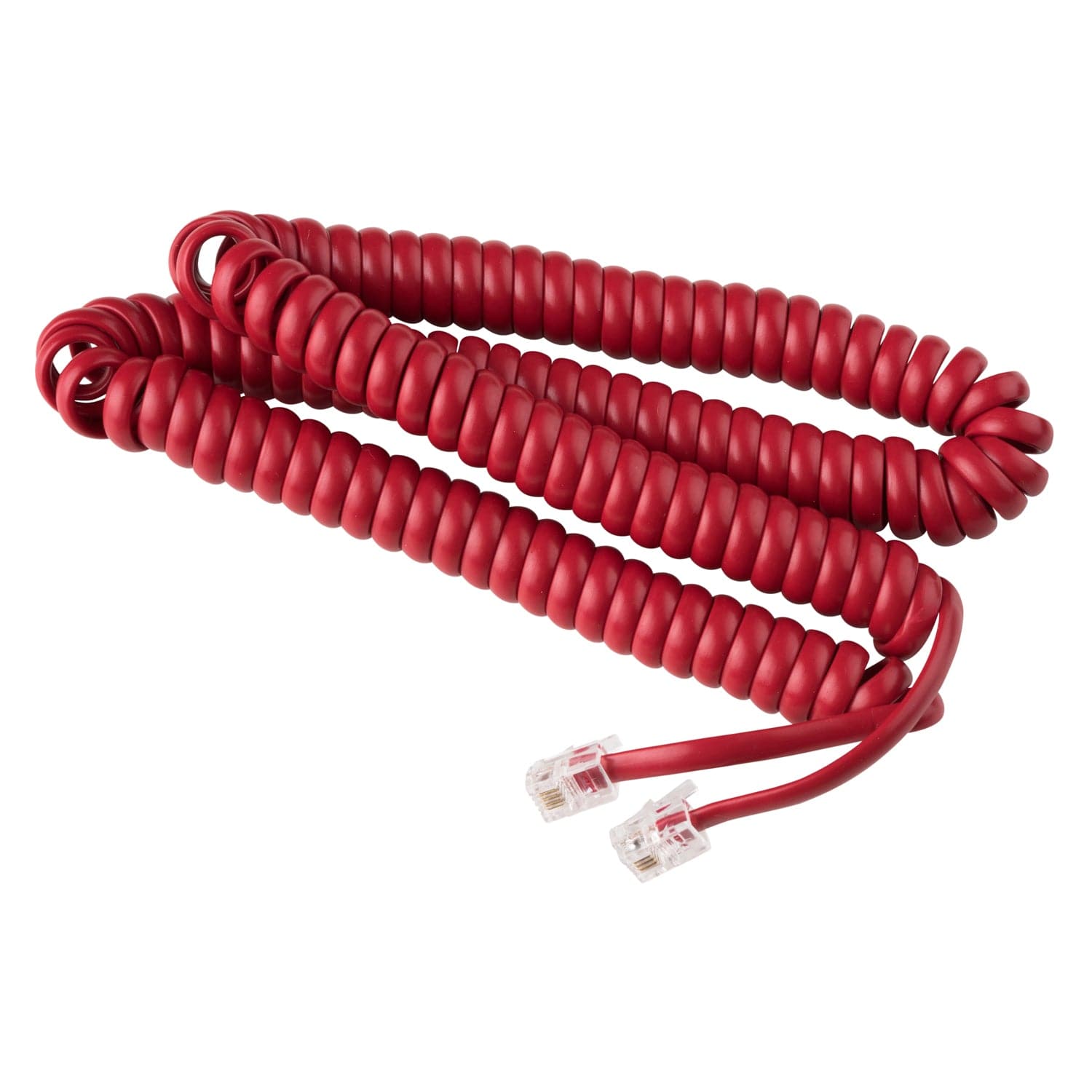 15 ft Telephone Handset Cord for Landline Phone - Crimson Red - USA Trading Depot, LLC