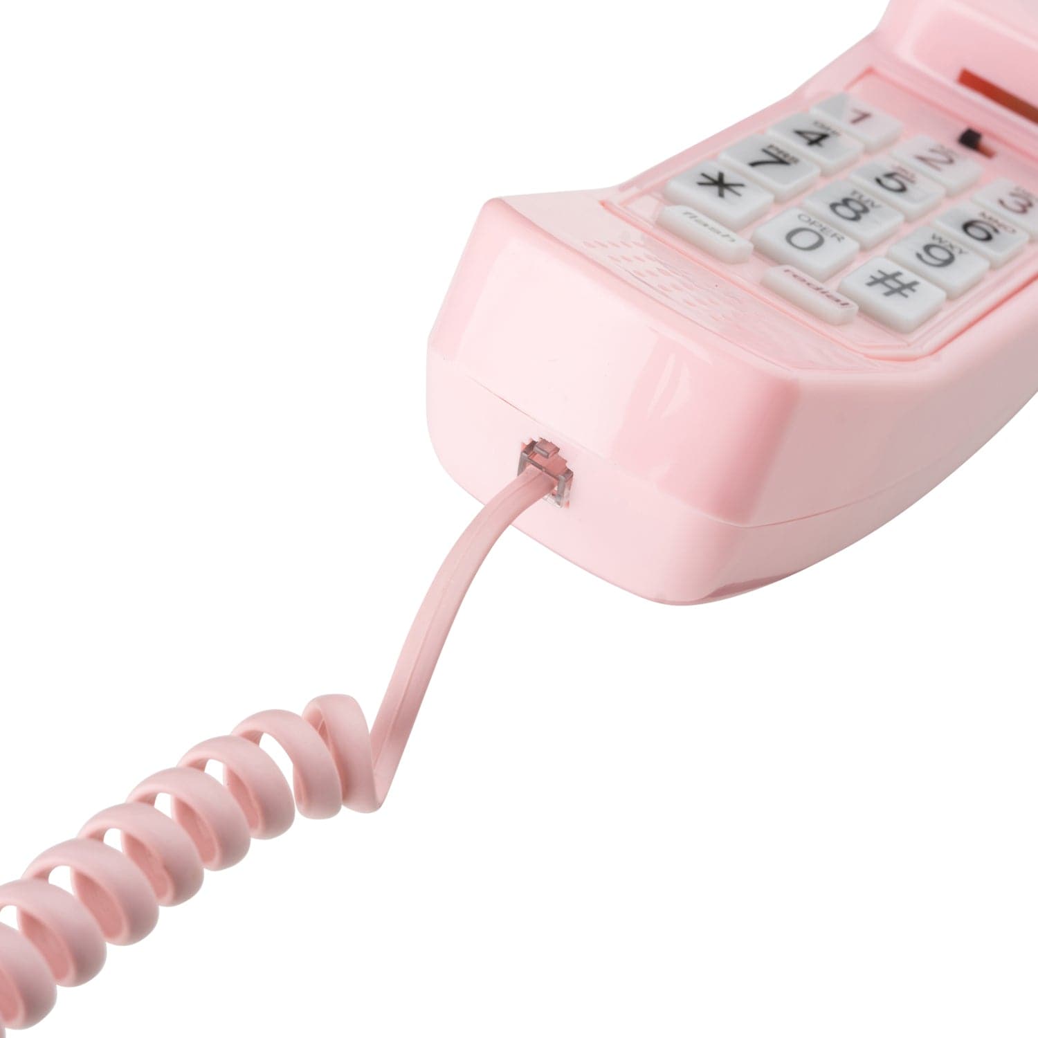 15 ft Telephone Handset Cord for Landline Phone - Pink - USA