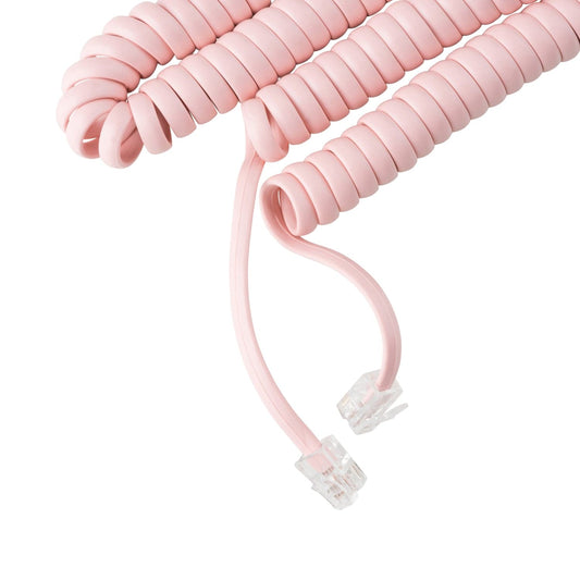 15 ft Telephone Handset Cord for Landline Phone - Pink - USA Trading Depot, LLC