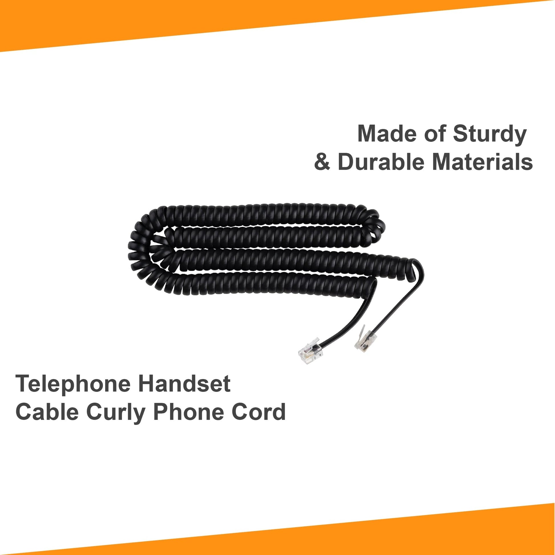 25 ft Telephone Handset Cord - Black - USA Trading Depot, LLC