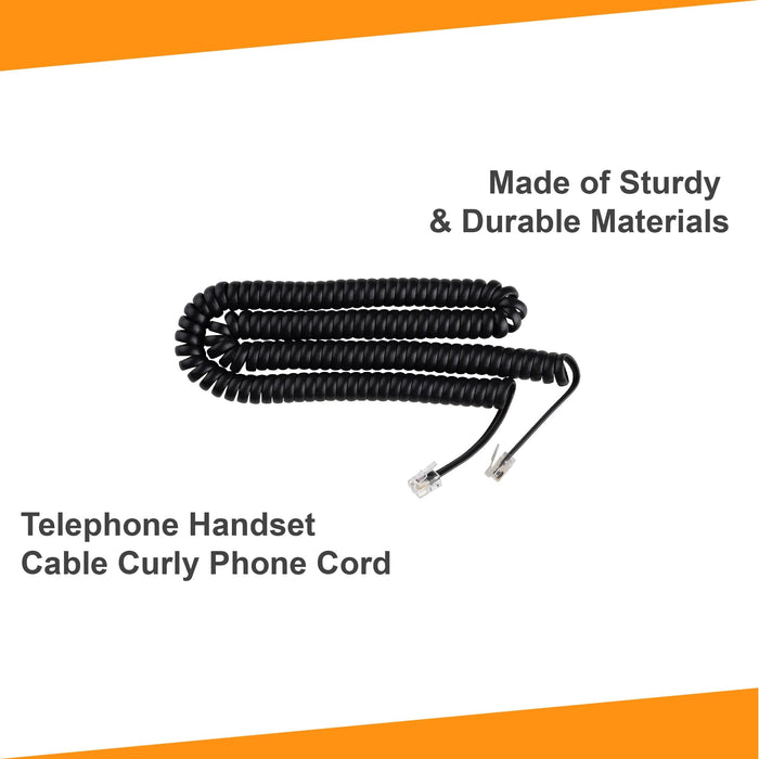 25 ft Telephone Handset Cord - Black - USA Trading Depot, LLC