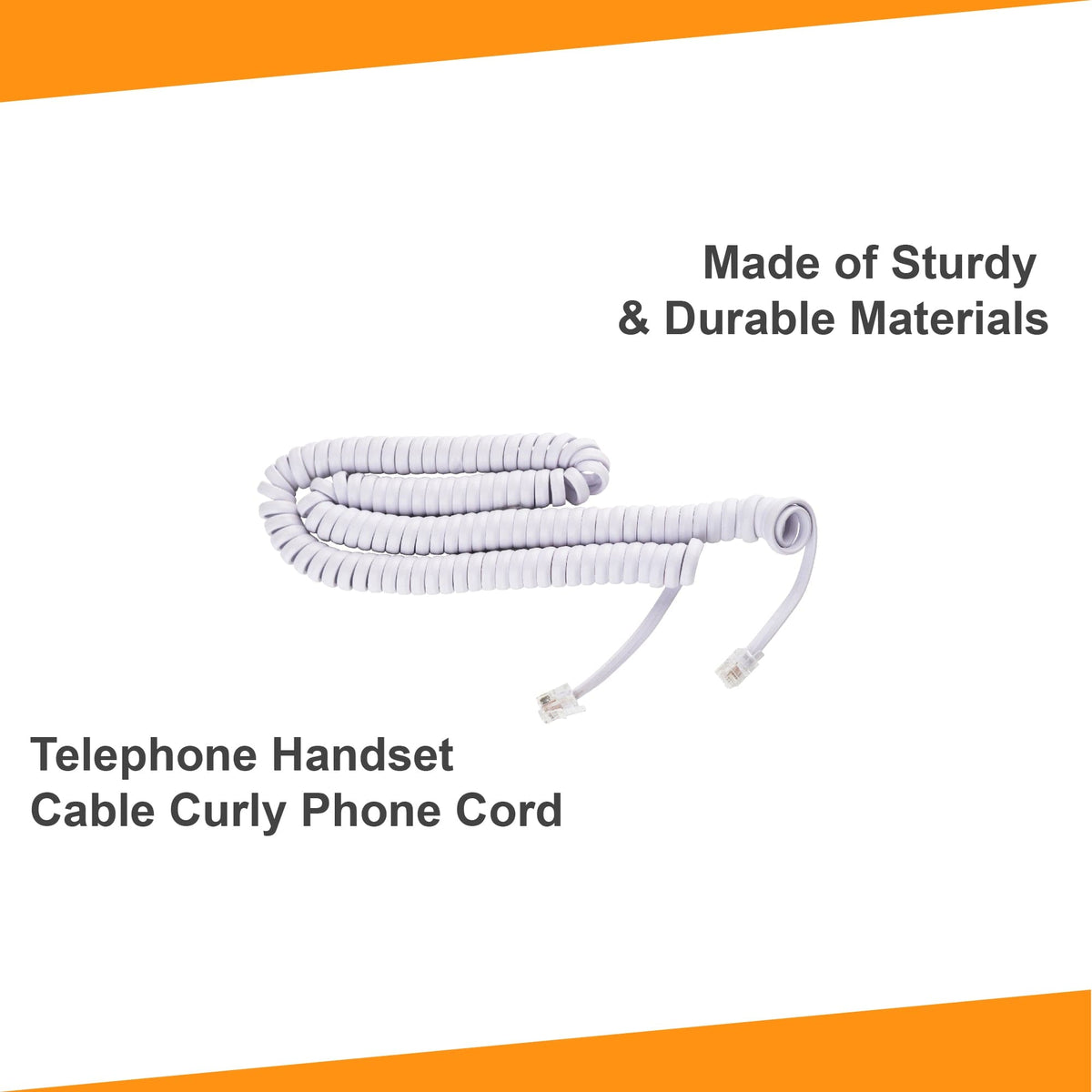 25 ft Telephone Handset Cord - Choctaw White - USA Trading Depot, LLC