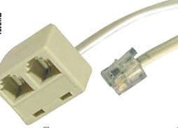 25' Modular Dual Jack Extension LINE Cord - USA Trading Depot, LLC