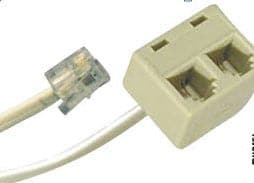 25' Modular Dual Jack Extension LINE Cord - USA Trading Depot, LLC