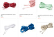 25 ft phone line extension cords in multiple colors including crimson red, pink, green, white, blue, and beige