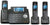 VTech DS6151-11 DECT 6.0 2-Line Expandable Cordless Phone + (2) DS6101-11 Accessory Handset, Black