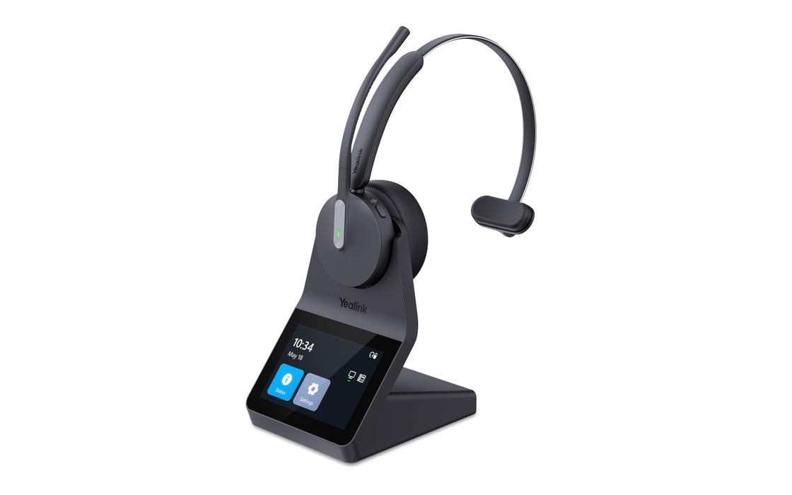 Yealink HA64 Pro Wireless DECT & Bluetooth Headset with Touch Screen for Office, Home, Desk Phone, Computer, Smartphone (Dual Speaker)