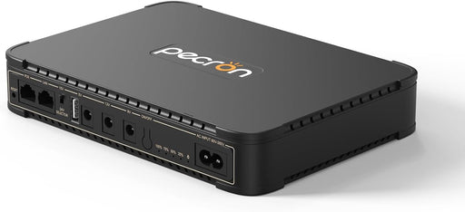 Pecron D77 DC UPS Battery Backup, 76.96Wh Small UPS for WiFi Router/Modem/Security Camera/Phone, Uninterruptible Power Supply with PoE Port, 5V/9V/12V DC5521 Port, 5V USB-A