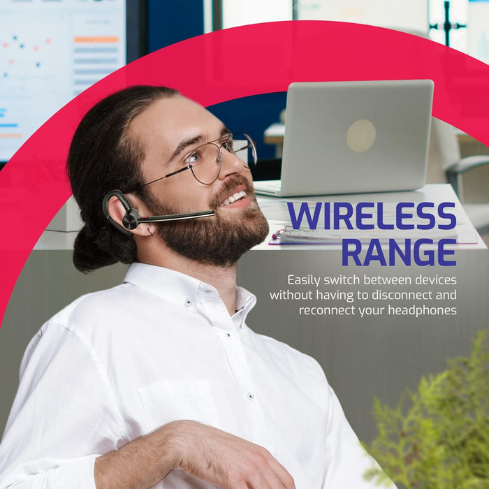 Yealink BH71 Pro Teams Certified Wireless Bluetooth Mono Headset 1208652 - Deskphone, PC,Mac, Video Calls, Mobile Phone Calls, Compatible with Zoom, RingCentral, Meet, Vonage, Gold Support Plan