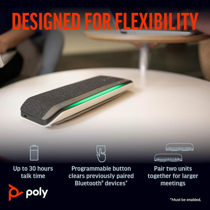 Poly Sync 40+ Smart Speakerphone (Plantronics) - Flexible Workspaces - Connect to PC/Mac via BT700 Adapter and Smartphones via Bluetooth - Works with Teams, Zoom – Amazon Exclusive