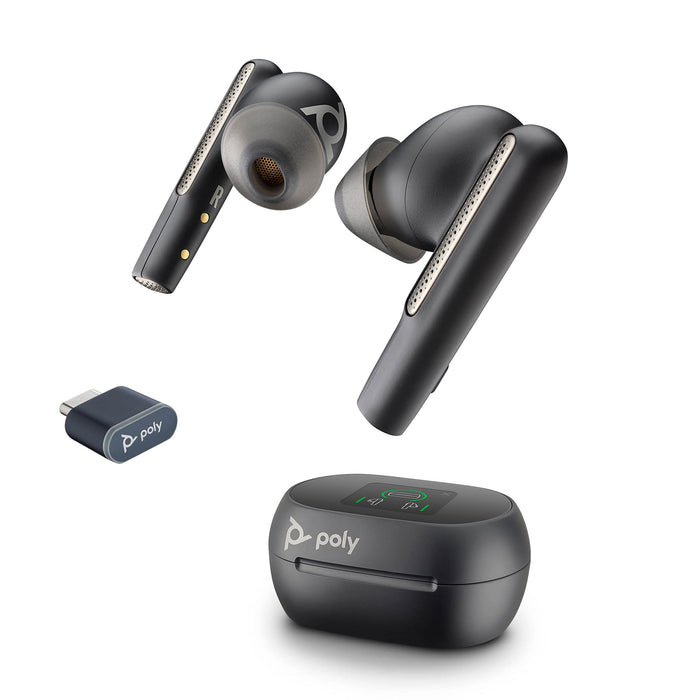 Poly Voyager Free 60 True Wireless Earbuds (Plantronics) – Noise-Canceling Mics for Clear Calls – Active Noise Canceling (ANC) – Portable Charge Case – Compatible w/iPhone, Android – Amazon Exclusive