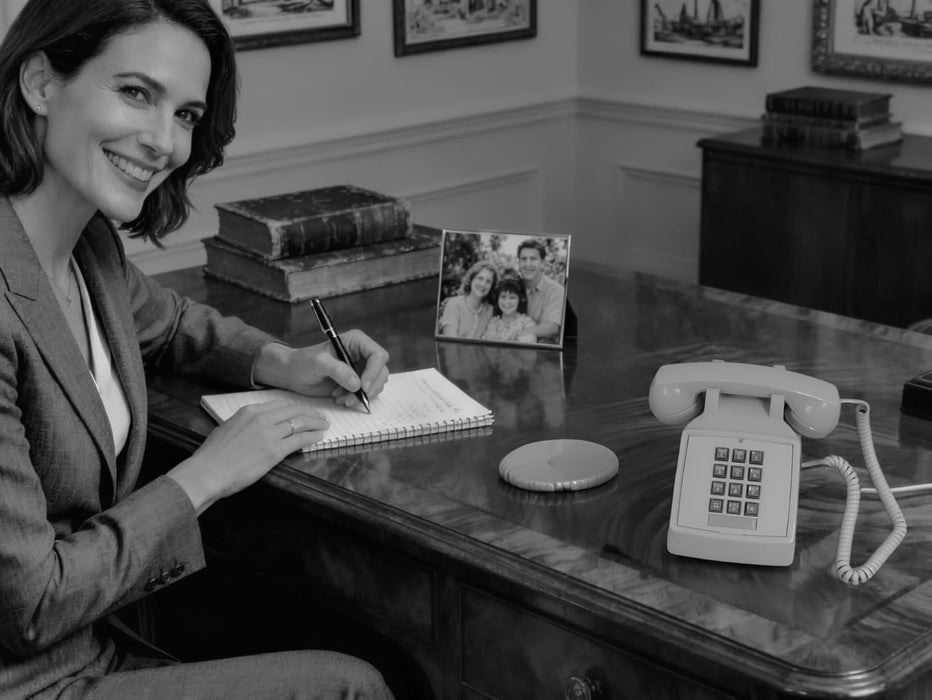 iSoHo Phones, [Ready Bundle] Classic 2500 Desk Landline Phones – VOIP & Amplified Large-Button Telephones with Keypad - Includes (2) Matching Curly Handset Cords, one Each, 15ft & 25ft