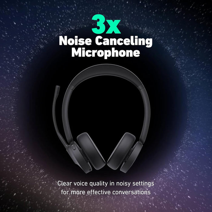 Yealink HA64 Pro Wireless DECT & Bluetooth Headset with Touch Screen for Office, Home, Desk Phone, Computer, Smartphone (Dual Speaker)