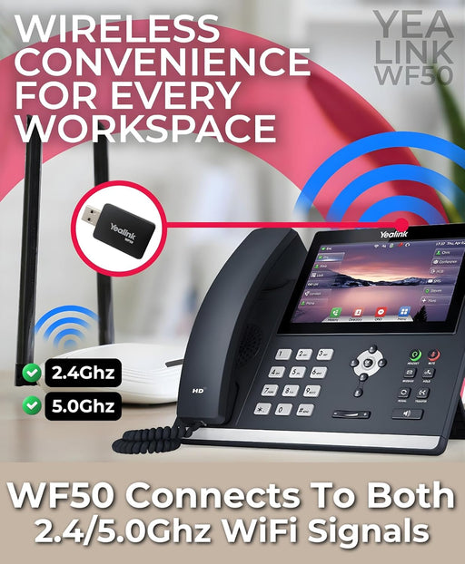 Yealink WF50 USB Wi-Fi dongle connects desk phones to both 2.4GHz and 5.0GHz wireless networks