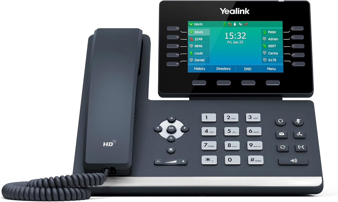 Yealink T54W IP Phone [5 Pack] - Power Adapters Included