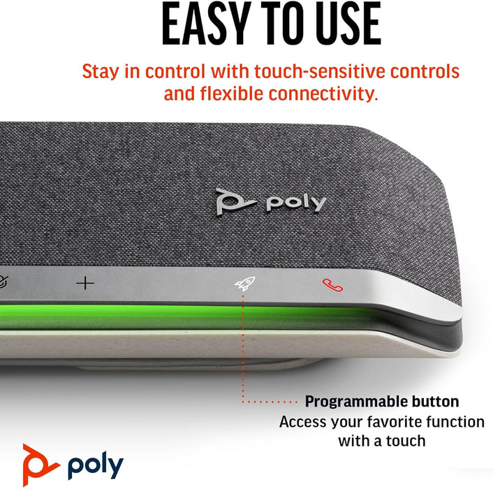 Poly Sync 40+ Smart Speakerphone (Plantronics) - Flexible Workspaces - Connect to PC/Mac via BT700 Adapter and Smartphones via Bluetooth - Works with Teams, Zoom – Amazon Exclusive