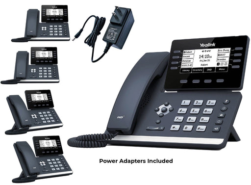 Advanced: Experience cutting-edge technology with Yealink YEA-SIP-T53W [5 Phone Bundle] Prime Business Phone - Power Adapters Included - Ships within 1 Bus. Day - USA Trading Depot, LLC