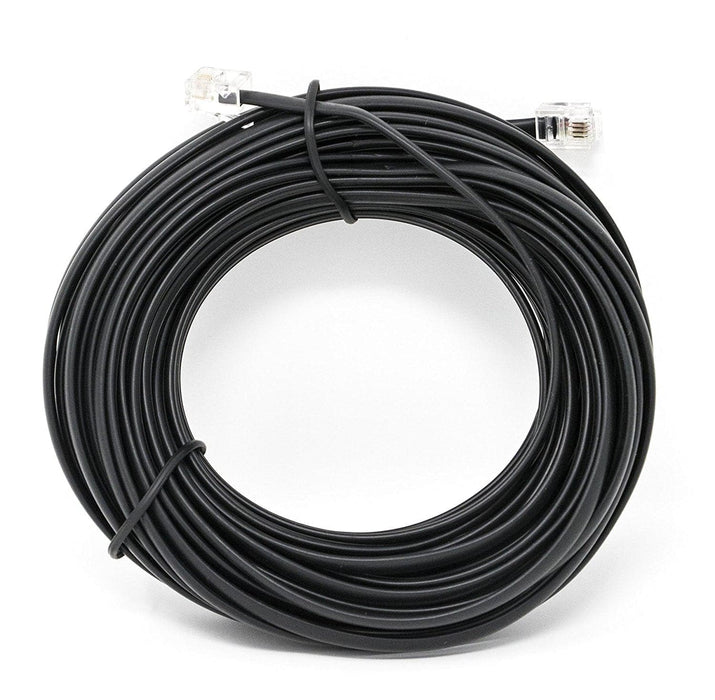 Black 50 FT. Phone Telephone Extension Cord Cable Line Wire - iSoHo Phone Accessories - USA Trading Depot, LLC