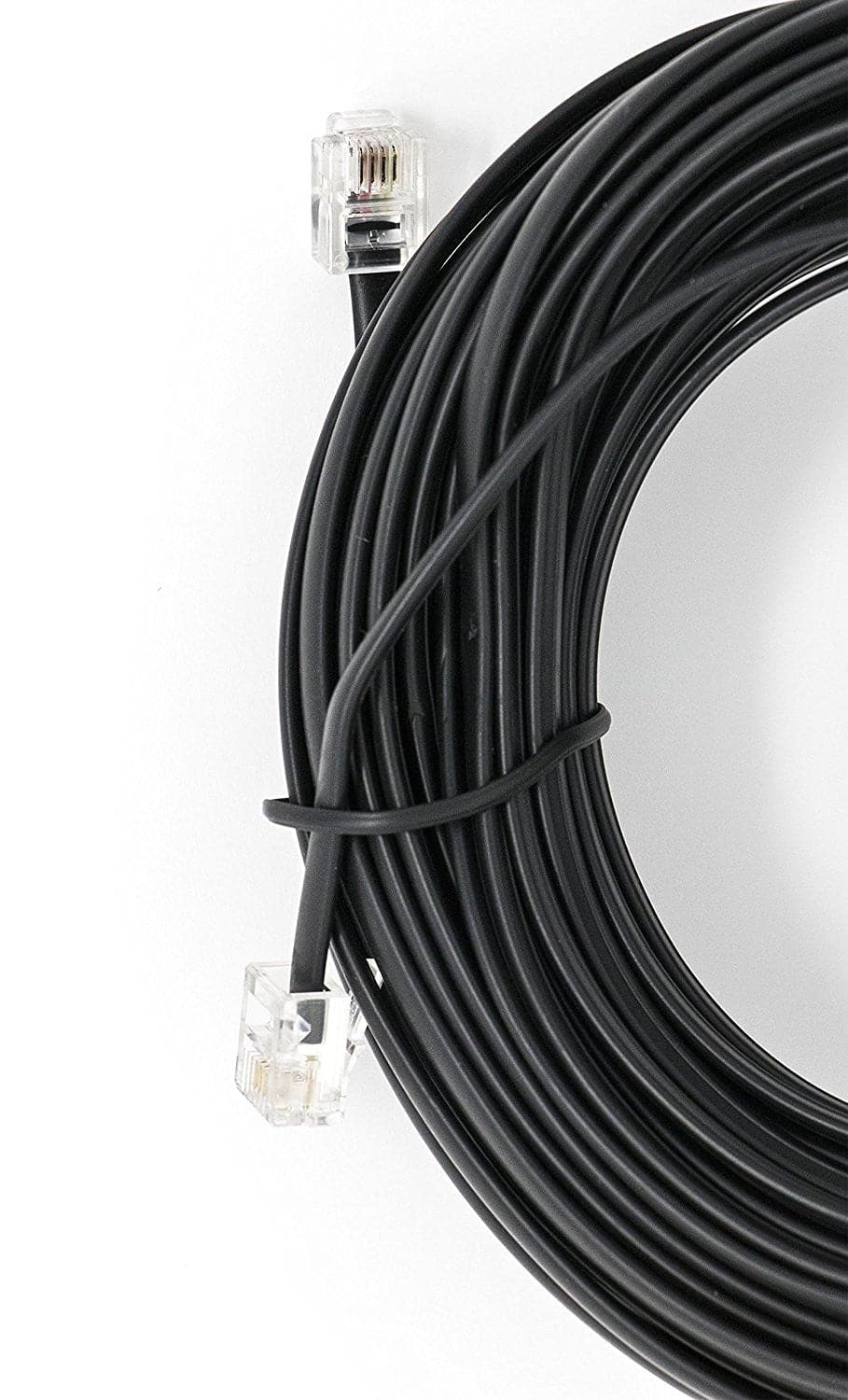 Black 50 FT. Phone Telephone Extension Cord Cable Line Wire - iSoHo Phone Accessories - USA Trading Depot, LLC