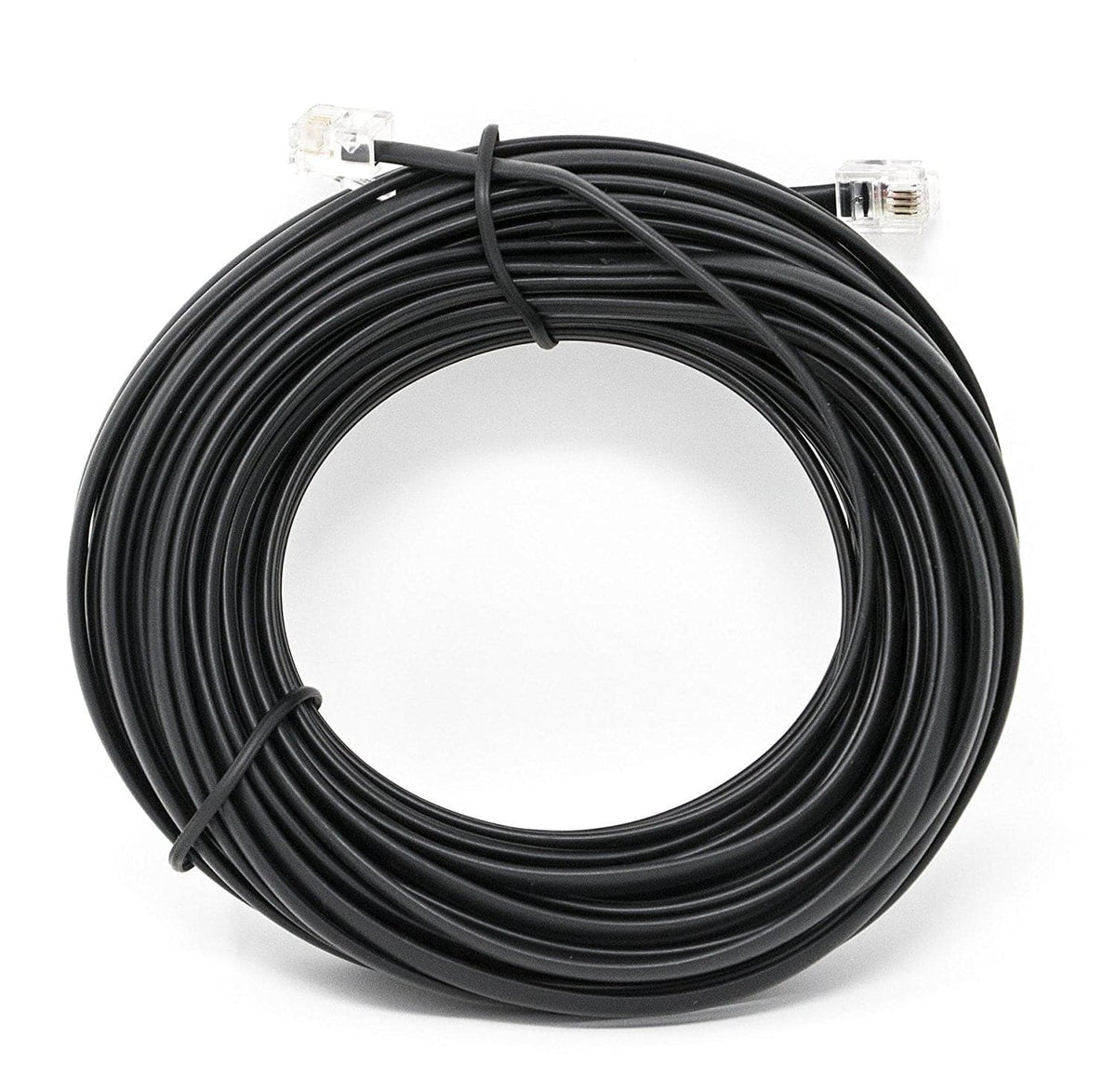 Black 50 FT. Phone Telephone Extension Cord Cable Line Wire - iSoHo Phone Accessories - USA Trading Depot, LLC