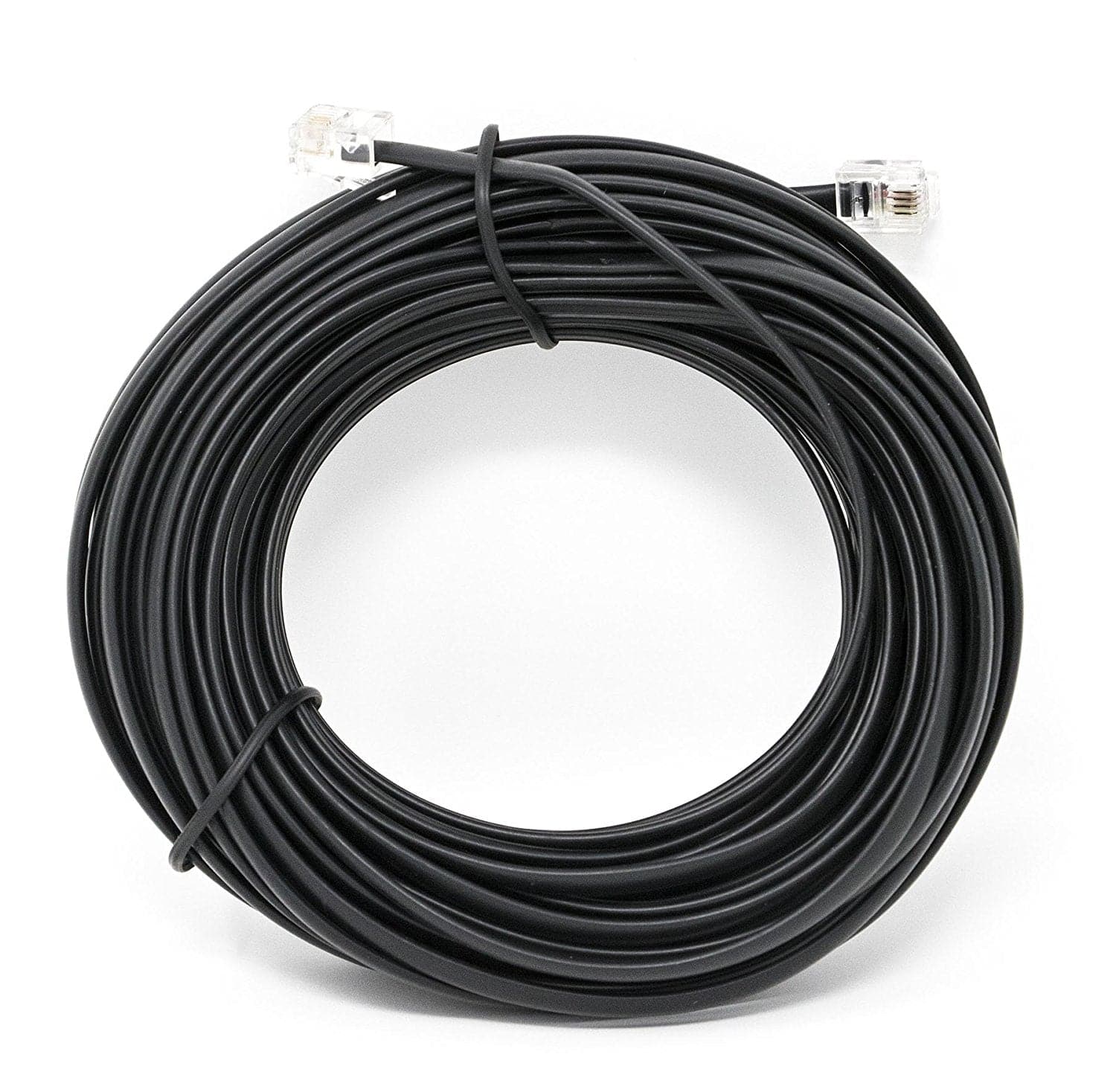 Black 50 FT. Phone Telephone Extension Cord Cable Line Wire - Phone Cable Line Cord - iSoHo Phone Accessories - USA Trading Depot, LLC