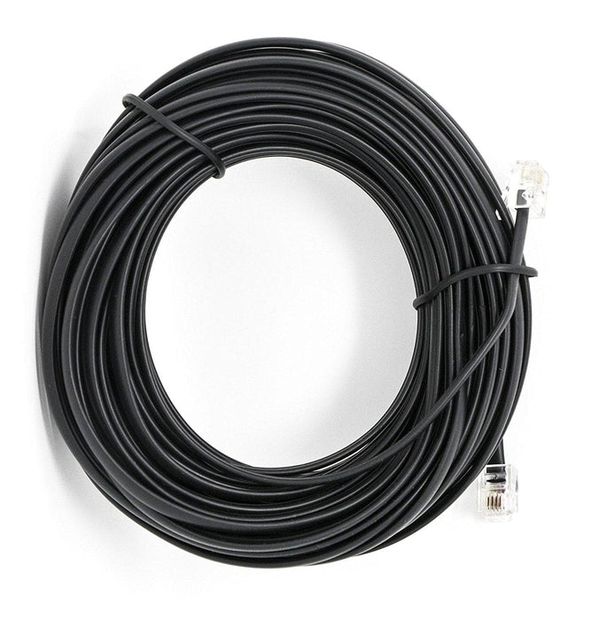 Black 50 FT. Phone Telephone Extension Cord Cable Line Wire - Phone Cable Line Cord - iSoHo Phone Accessories - USA Trading Depot, LLC