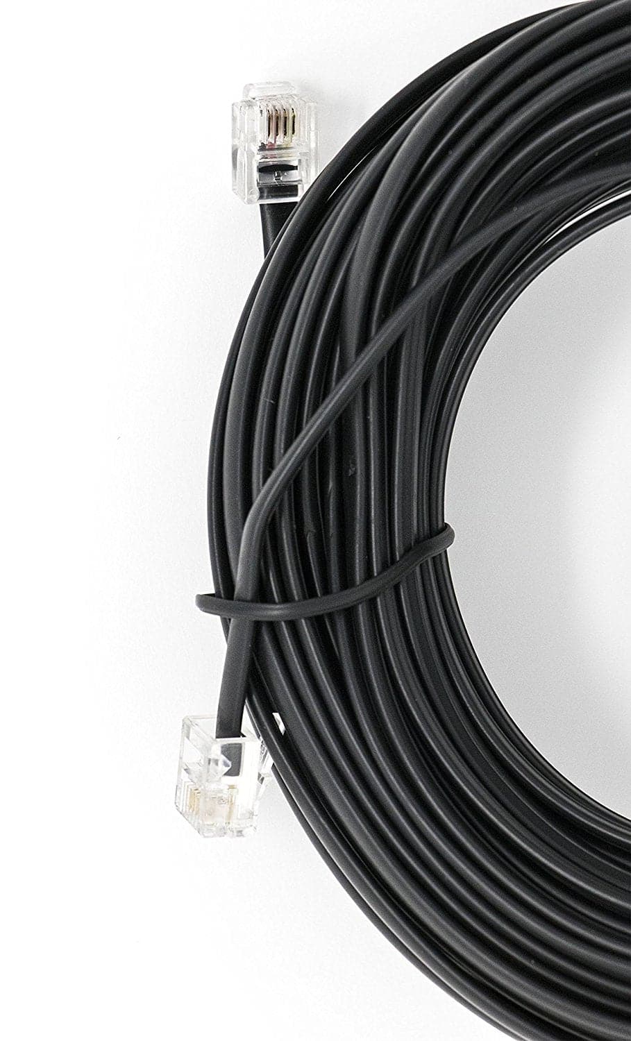 Black 50 FT. Phone Telephone Extension Cord Cable Line Wire - Phone Cable Line Cord - iSoHo Phone Accessories - USA Trading Depot, LLC