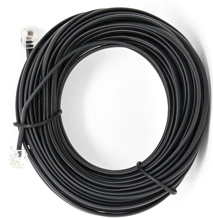 Black 50 FT. Phone Telephone Extension Cord Cable Line Wire - Phone Cable Line Cord - iSoHo Phone Accessories - USA Trading Depot, LLC
