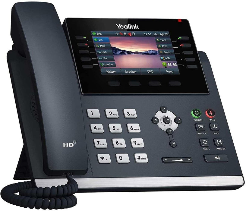 Discover Yealink T46U IP Phone [BUNDLE], 16 VoIP Accounts. 4.3-Inch Color Display. Dual USB 2.0, Dual-Port Gigabit Ethernet, 802.3af PoE, [Power Adapter Included] (SIP-T46U) | Efficient Office Communication - Free Shipping - USA Trading Depot, LLC