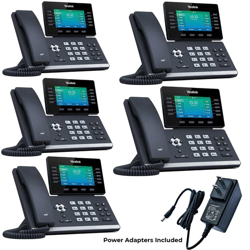 Innovative Yealink YEA-SIP-T54W [5 PHONE PACK] Power Adapters Included - Ships within 1 Bus. Day - Free Shipping - USA Trading Depot, LLC
