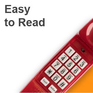 iSoHo Big Button Trimline Phone - Corded Retro Desk Phone - USA Trading Depot, LLC
