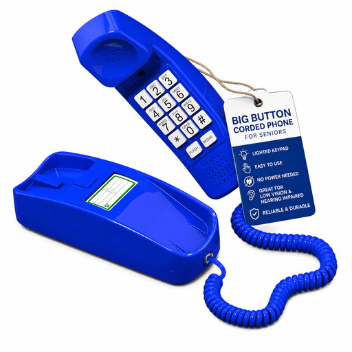 iSoHo Big Button Trimline Phone - Corded Retro Desk Phone - USA Trading Depot, LLC