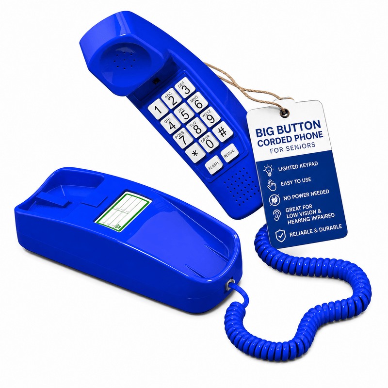 iSoHo Big Button Trimline Phone - Corded Retro Desk Phone - USA Trading Depot, LLC