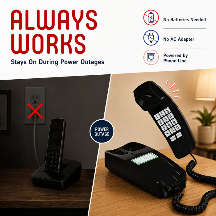 iSoHo Big Button Trimline Phone - Corded Retro Desk Phone - USA Trading Depot, LLC