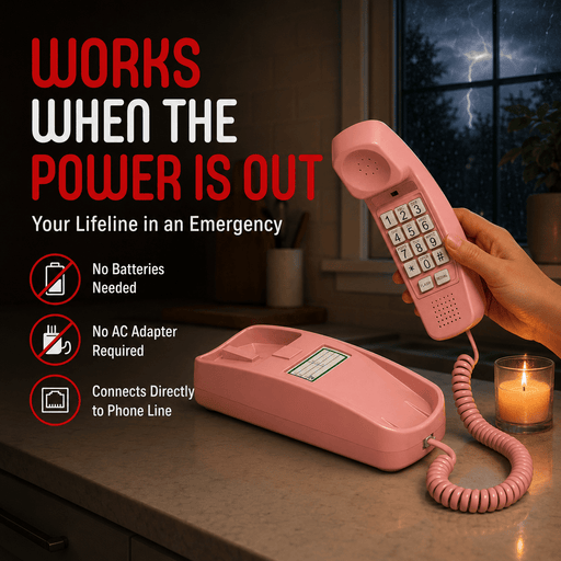 iSoHo Big Button Trimline Phone - Corded Retro Desk Phone - USA Trading Depot, LLC