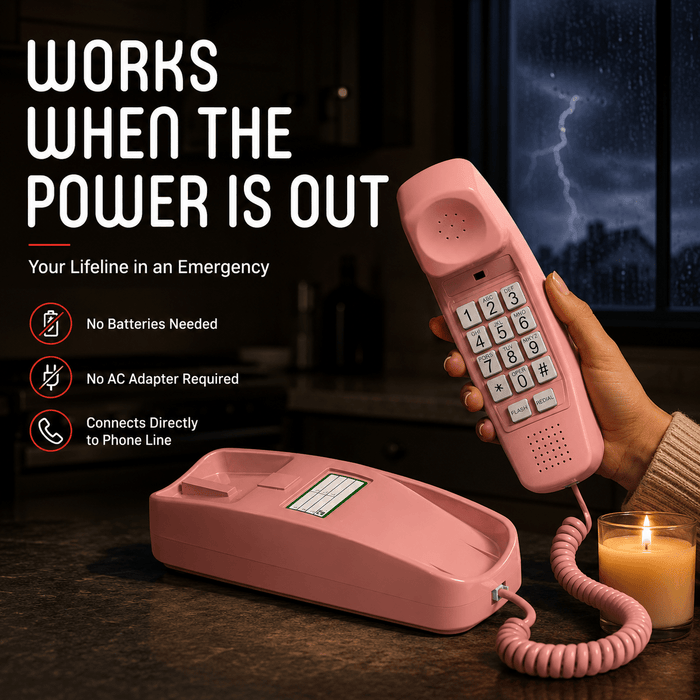 iSoHo Big Button Trimline Phone - Corded Retro Desk Phone - USA Trading Depot, LLC