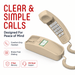 iSoHo Big Button Trimline Phone - Corded Retro Desk Phone - USA Trading Depot, LLC