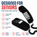 iSoHo Big Button Trimline Phone - Corded Retro Desk Phone - USA Trading Depot, LLC