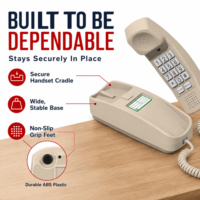 iSoHo Big Button Trimline Phone - Corded Retro Desk Phone - USA Trading Depot, LLC