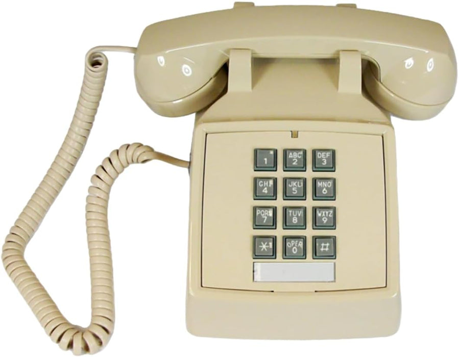 iSoHo Phones, [Ready Bundle] Classic 2500 Desk Landline Phones – VOIP & Amplified Large-Button Telephones with Keypad - Includes (2) Matching Curly Handset Cords, one Each, 15ft & 25ft - USA Trading Depot, LLC