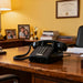 iSoHo Phones, [Ready Bundle] Classic 2500 Desk Landline Phones – VOIP & Amplified Large-Button Telephones with Keypad - Includes (2) Matching Curly Handset Cords, one Each, 15ft & 25ft Color: Black - USA Trading Depot, LLC
