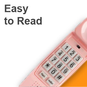 iSoHo Trimline Phone: Enhanced for Seniors, Visually Impaired. Large Buttons, Loud Ringer.Perfect for Hearing and Visually Impaired. Retro Style, Reliable Performance - Pink - USA Trading Depot, LLC