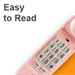 iSoHo Trimline Phone: Enhanced for Seniors, Visually Impaired. Large Buttons, Loud Ringer.Perfect for Hearing and Visually Impaired. Retro Style, Reliable Performance - Pink - USA Trading Depot, LLC
